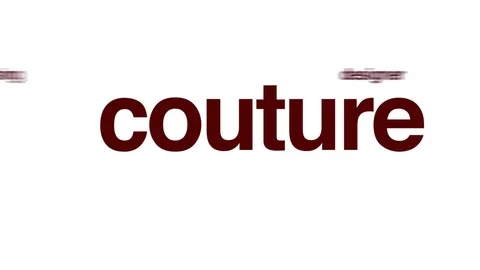 Couture animated word cloud, text design animation. Stock Footage 74214945