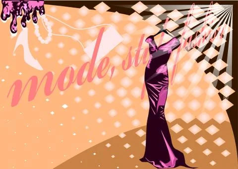 Couture dress Stock Illustration