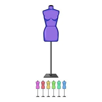 Couture mannequin tailor cartoon vector graphic Stock Illustration