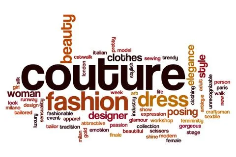 Couture word cloud Stock Illustration