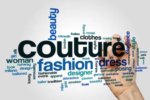 Couture word cloud Stock Illustration