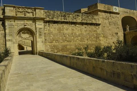 The Couvre Porte, Birgu, La Valletta, Malta, Mediterranean, Europe Stock Photos