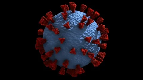 CoV-2 virus 3D animated illustration Video stock 170677226