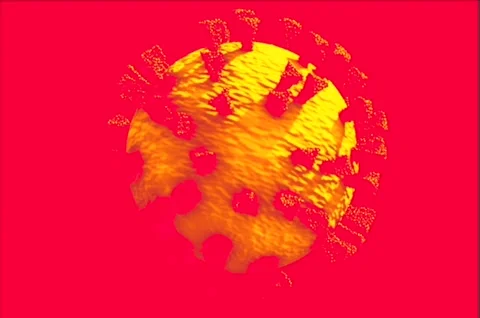 CoV-2 virus 3D animated illustration Video stock 170677227