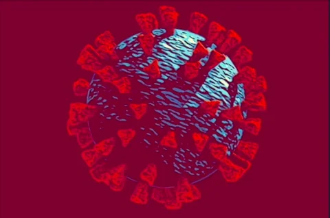 CoV-2 virus 3D animated illustration Video stock 170677229
