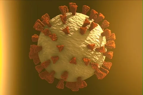 CoV-2 virus 3D animated illustration Video stock 170677231