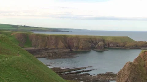 Cove and Castle Stock Footage 8359112