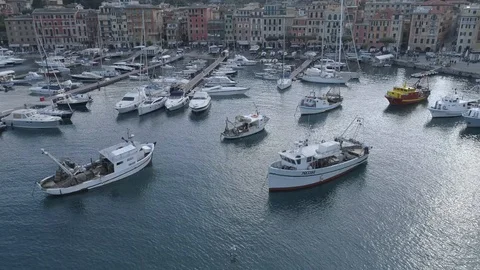 Cove, Bay, Portofino, Santa Margherita Ligure Stock Footage