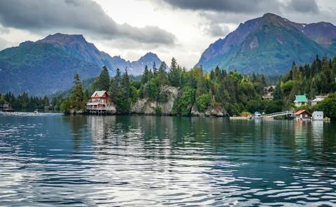 Cove with Mountains Stock Photos