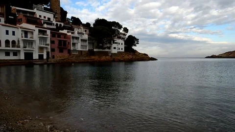 The cove sa tuna in Begur, Costa brava, Girona Stock Footage 84076341