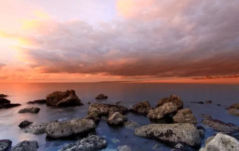 The cove sunset Stock Photos