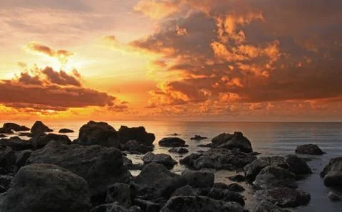 The cove sunset Stock Photos