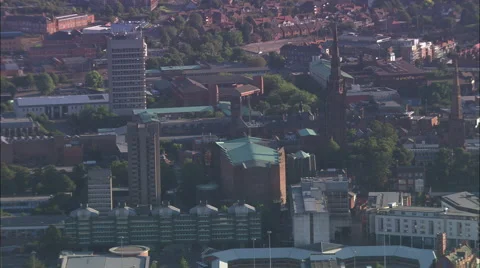 Coventry Cathedral And Old One Stock Footage 65200637