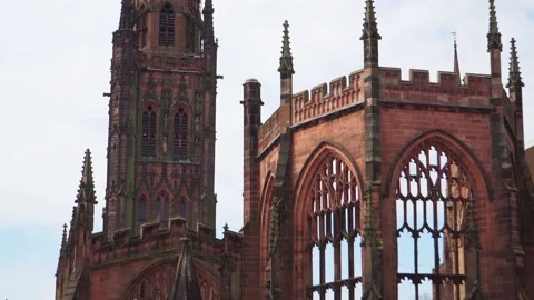 Coventry Cathedral Ruins Stock Footage 152628235