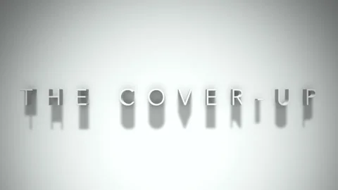 The cover up 3D title animation with shadows on a white background Stock Footage 297905597