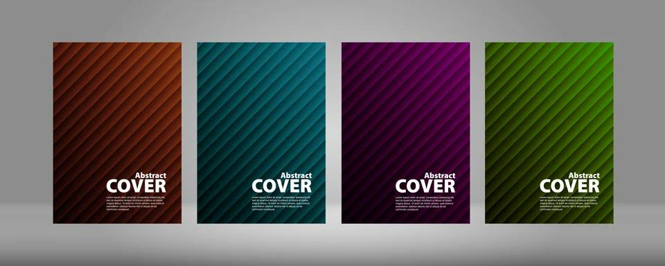 Cover А4, gradient on a black background Stock Illustration