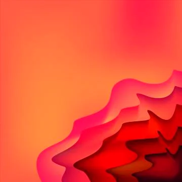 Cover with abstract red paper Illustrazione stock
