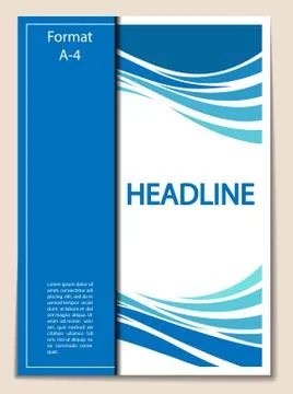 Cover with abstract wave pattern for printed publications. Illustrazione stock