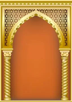 Cover with the Arab arch Stock Illustration