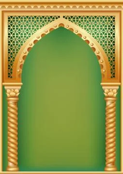 Cover with the Arab arch Stock-Illustration