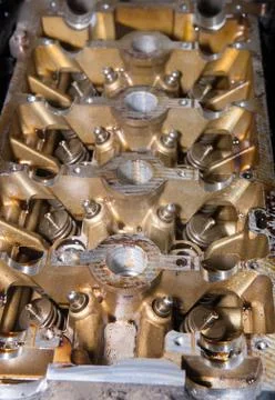 Cover of block of petrol engine Stock Photos