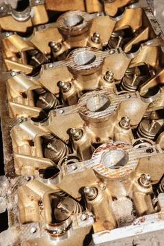 Cover of block of petrol engine Stock Photos