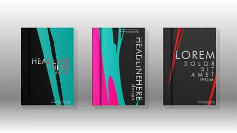 Cover book with a geometric design background Illustrazione stock