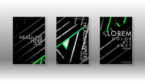 Cover book with a geometric design background Illustrazione stock