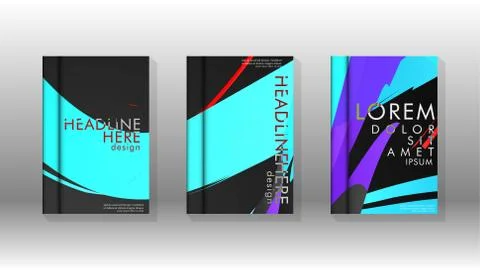 Cover book with a geometric design background. Stock Illustration