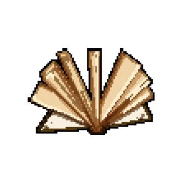 Cover book open pixel art vector illustration Stock Illustration