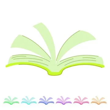 Cover book open vector cartoon graphic Stock Illustration