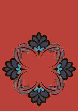 Cover for a book or notepad, postcard - stylized flowers and plants. Stock Illustration