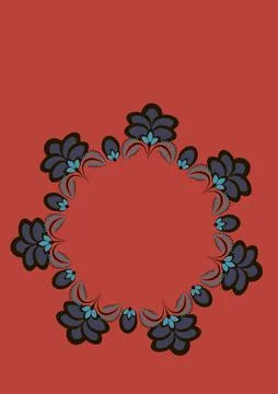 Cover for a book or notepad, postcard - stylized flowers and plants. Stock Illustration