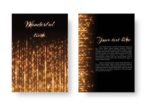 Cover with bright lights Stock Illustration