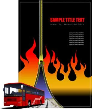 Cover for brochure with zipper image. Vector illustration Illustrazione stock