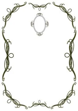 Cover with calligraphical elements of design. Stock Illustration