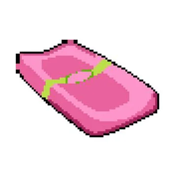 Cover changing pad pixel art vector illustration Stock Illustration