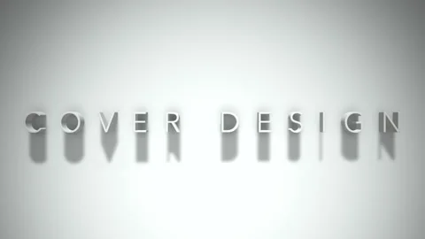 Cover design 3D title animation white text on a white background Stock Footage 299381941