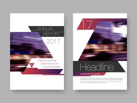 Cover design annnual report, flyer, presentation, brochure. Stock Illustration