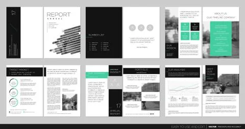 Cover design annual report, flyer, brochure. Stock Illustration