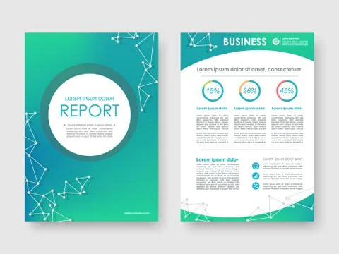 Cover design annual report Stock Illustration