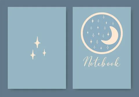 Cover design with astronomy elements illustration Illustrazione stock