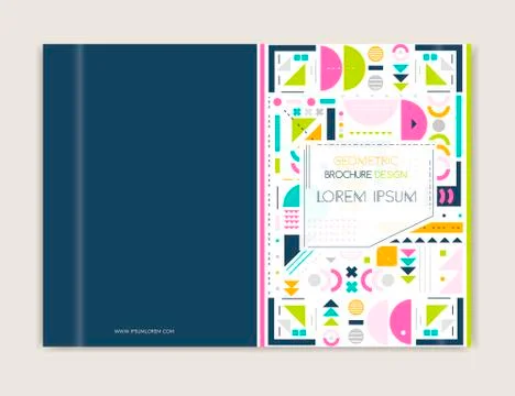 Cover design for Brochure leaflet flyer. Modern background line art. Abstra.. Illustrazione stock