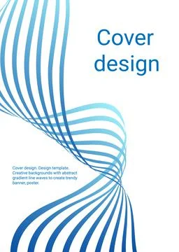 Cover design. Design template. Creative backgrounds with abstract gradient wa Stock Illustration