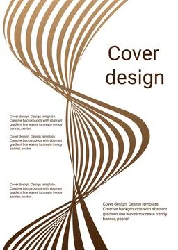Cover design. Design template. Creative backgrounds with abstract gradient wa 库存插图