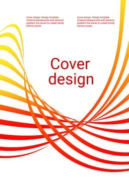 Cover design. Design template. Creative backgrounds with abstract gradient wa Stock Illustration
