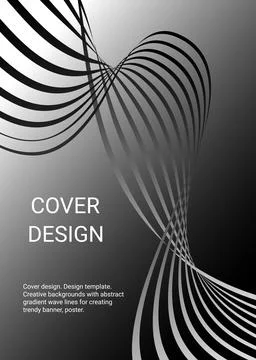Cover design. Design template. Creative backgrounds with abstract gradient wa Stock Illustration