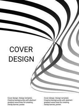 Cover design. Design template. Creative backgrounds with abstract gradient wa 库存插图