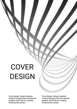 Cover design. Design template. Creative backgrounds with abstract gradient wa Stock Illustration