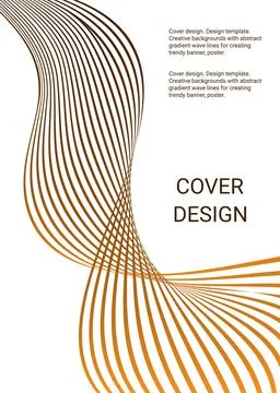 Cover design. Design template. Creative backgrounds with abstract gradient wa Stock Illustration